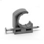 3\/4\" Polypropylene Gray Half Clamp With Barbed Nail