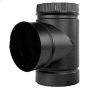 7\" x 14-3\/4\" Black Stove Pipe Tee With Cap