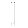64\" Black Forged Steel Single Crook Shepherd Hook