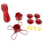Perky-Pet® 8oz pincer la taille mangeoire en plastique rouge