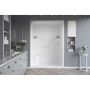 60" x 33-1/4" x 88" Blanc monobloc droit siège cabine douche
