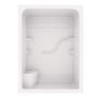60" x 33-1/4" x 88" Blanc monobloc droit siège cabine douche