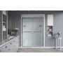 60" x 33-1/4" x 88" Blanc monobloc droit siège cabine douche