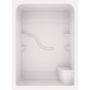 60" x 33-1/4" x 88" Blanc 1 pièce gauche siège cabine douche