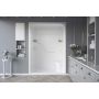 60" x 33-1/4" x 88" Blanc 1 pièce gauche siège cabine douche