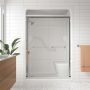 Cabine douche, siège côté gauche 3 pc 60" x 34-1/4" x 84-1/2