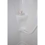 38" x 33-1/4" x 88" White 1-Piece Left Shower Stall