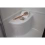 38" x 33-1/4" x 88" White 1-Piece Left Shower Stall