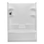 Belaire White 1-Piece Left Hand Domeless Tub Shower