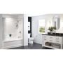 Belaire White 1-Piece Right Hand Domeless Tub Shower