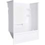 Belaire White 1-Piece Right Hand Domeless Tub Shower