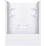 Belaire White 1-Piece Right Hand Domeless Tub Shower