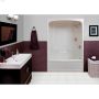 Empire White 3-Piece Left Hand Tub Shower