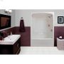Empire White 3-Piece Right Hand Tub Shower