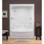 Liberty White 1-Piece Left Hand Tub Shower