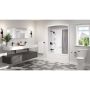 Douche de baignoire côté droit monobloc blanche Liberty