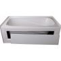 Baignoire de trempage Phoenix côté gauche blanc brillant