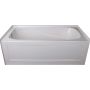 Baignoire de trempage Phoenix côté gauche blanc brillant