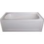 Baignoire de trempage Phoenix côté droit blanc brillant