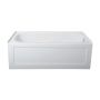Baignoire de trempage Phoenix côté gauche blanc brillant