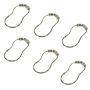 Crochet de rideau de douche rouleaux chrome, 12/pqt