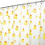 Rideau de douche pour enfants en PEVA jaune 72" x 72"