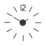 Black Aluminum Blink Wall Clock