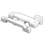 2-1\/4\" White Painted Slimline Window Sash Lock