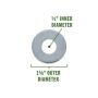 1/2" Zinc Plated Steel Flat Washer-50/Pack