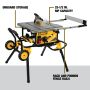 10" Job Site Table Saw With Rolling Stand