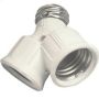 White Lampholder Socket Adapter 125V