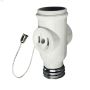 2-Outlet Chain White Lampholder Socket Adapter 125V