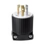 Black\/White Locking Plug 20A 125V 2P\/3W