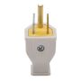 White Spring Action Straight Blade Plug 15A 125V 2P\/3W