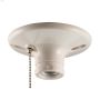 White Plastic Medium Base Ceiling Receptacle Lampholder