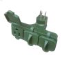 125V 3-Grounded Outlet Green Wall Adapter With Outlet Covers