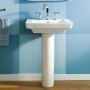 Vitreous China White Tropic & Boulevard Pedestal Sink Leg