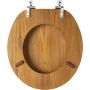 Siège de toilette rond, chaise bois moulé, placage chêne nat