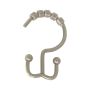 Double Roller Shower Curtain Hook-12/Pack
