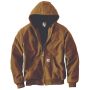 Men's Quilted Flannel Lined Brown Duck Active Jacket