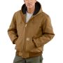 Men's Quilted Flannel Lined Brown Duck Active Jacket