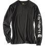 T-shirt manche long, coton Signature noir, homme 2TG
