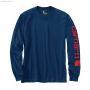 Navy Cotton 2XL Men's Signature Long Sleeve T-Shirt