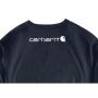 T-shirt manche long, coton Signature marine, homme 2TG