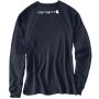 T-shirt manche long, coton Signature marine, homme M