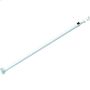 28\" - 50\" White Anodized Aluminum Patio Door Security Bar