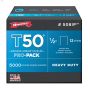 T50\u00ae 1\/2\" x 3\/8\" Steel Flat Crown Staple-5000\/Pack