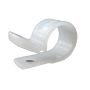 3\/8\" Natural Plastic 1\/2\" Cable Clamp-12\/Pack