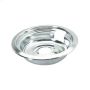 8\" Nickel Polished Chrome 1-Piece Drip Pan & Trim Ring