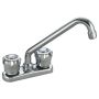 2-Handle Chrome Waltec Deck Laundry Faucet